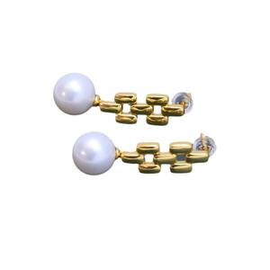 Zhuji Danshui 9-10mm S925 <b>Silver</b> <b>Earrings</b> Strong Light Purple <b>Pearl</b> with Simple Design Women's Fine Flaws Accessories - Product Image 5
