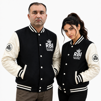 Blouson universitaire réversible en laine de baseball personnalisé, style Letterman, respirant, avec logo brodé fini, qualité supérieure