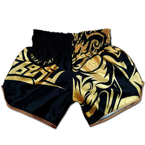 Pantalones Cortos de Boxeo Muay Thai Transpirables de 160 g/m² al por Mayor, Personalizados para Kickboxing, para Hombre/Mujer, Pantalones Cortos de MMA Lavados para Artes Marciales - Product Image 2