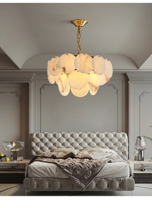 Lámpara Colgante Moderna de Latón y Mármol, Pequeña Lámpara de Interior para Hotel, Sala de Lectura, Sala de Estar, Dormitorio, Araña de Lujo para Interiores - Product Image 3