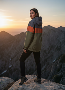 Custom Men's Lightweight Windbreaker <b>Jacket</b> <b>Waterproof</b> Color Block Outdoor Hooded Sportswear Windproof Active Running Coats - Product Image 5