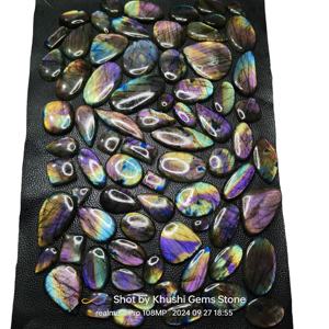 Cuentas de piedras preciosas de cuarzo labradorita púrpura Natural al por mayor, pulido a mano suave de alta calidad, joyería curativa, piedras preciosas sueltas - Product Image 3