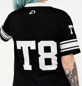 Conjunto de Uniforme de Fútbol Americano Personalizado en Blanco y Negro, Transpirable, Antibacterial, de Secado Rápido, Unisex, Nueva Llegada 2026 - Product Image 5