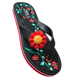 Sandalias de goma para mujer con diseño único, ligeras, cómodas, informales, para la playa, exteriores y uso diario, en venta. - Product Image 1