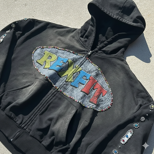 Ropa para Hombre, Sudadera con Capucha y Cremallera, Personalizada con Logotipo, Impresión en Serigrafía, Alta Calidad, Estilo Urbano, Precios Razonables, Superventas, Lavado Ácido - Product Image 2