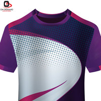 T-shirts personnalisés imprimés par sublimation, tissu tricoté de qualité supérieure, respirant, séchage rapide, coupe ajustée, 100% polyester, pour hommes
