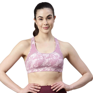 Sujetador deportivo tipo racerback para mujer, sin aros, transpirable, antibacteriano, de secado rápido, poliéster y spandex, top para entrenamiento de verano - Product Image 1