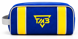 Sac de toilette de voyage personnalisé |   Trousse de toilette bleue pour homme |   Pochette de rangement cosmétique pour salle de bain |   Polyester durable |   Personnalisé - Product Image 2
