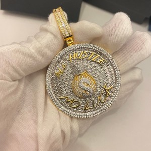 VVS Moissanite S925 <b>Silver</b> IGI Certified Diamond Pendants & <b>Charms</b> Iced Out Hip hop Gold Plated Diamond Money Bag Pendant - Product Image 2