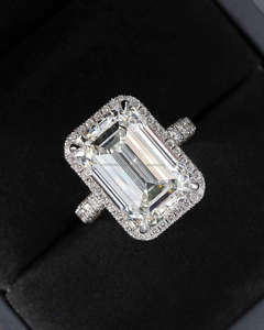 IGI/GIA Lab Grown Cut Diamond <b>Vintage</b> 14k Yellow Wedding/Engagement <b>Ring</b> Unisex Fine White <b>Gold</b> for Anniversary Party-Worthy - Product Image 1