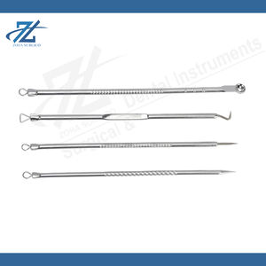 Offre Spéciale : Kit de 4 Pinceaux Extracteurs de Points Noirs et Comédons en Acier Inoxydable Courbé, Aiguilles Anti-Acné, Outil de Beauté pour Soins Quotidiens du Visage - Product Image 6