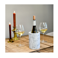 Refroidisseur de bouteilles élégant en marbre moderne U F INTERNATIONAL WMC-49 – Rétention de la glace et écologique pour les fêtes – Outil de bar – Inde