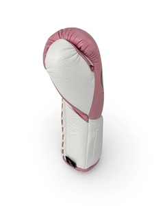 Guantes de Boxeo Blancos y Rosas de Cuero, Sin Boxeo No Hay Vida, Diseño Transpirable con Cordones para Adultos, Equipo de Entrenamiento de Kickboxing - Product Image 5