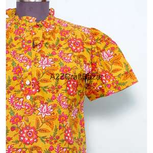 Robes décontractées pour femmes de bureau 100% coton, mini, manches courtes, col rond, imprimé floral, style vintage romantique, coupe évasée, écologiques - Product Image 2