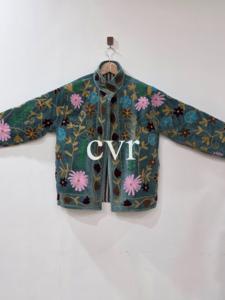 Embroidered Women's Uzbek Outerwear <b>Coat</b> Handmade Eco-Friendly Velvet Suzani Winter Boho Luxury <b>Coat</b> for Party Wear - Product Image 2