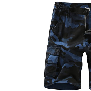 Shorts cargo écologiques pour hommes, taille haute, avec cordon de serrage, respirants, en toile, style sportif, poches bermuda - Product Image 5