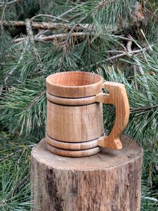 Wooden Mug Handmade Solid Wood Coffee <b>Cup</b> Natural Finish Rustic Design Eco Friendly Drinking Mug for Dining - Product Image 2