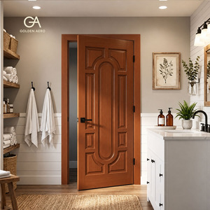 Puerta de Panel Decorativa de Madera Sólida Moderna GA-25S, Diseño Arquitectónico, Directo de Fábrica - Product Image 1