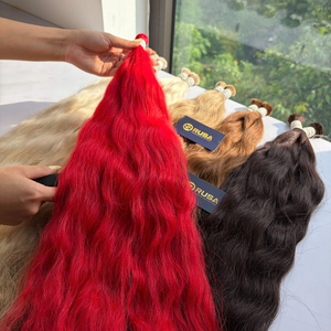 Extensions de cheveux naturels vierges vietnamiens Rusa Hair en vrac, doux, soyeux, lisses, pointes pleines, trame simple, 200g, diverses couleurs - Product Image 2
