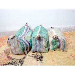 Juego de 3 bolsas de cosméticos Kantha vintage coloridas con cierre de cremallera, organizador de maquillaje para almacenamiento, juego de bolsas de cosméticos Kantha patchwork. - Product Image 2