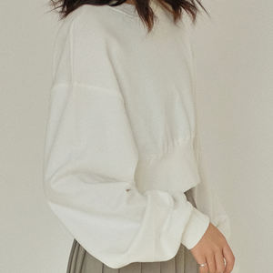 Sudadera con Capucha Oversize Personalizada de Manga Larga para Mujer, Top Corto Deportivo con Capucha, Sudadera Corta para Mujer - Product Image 4