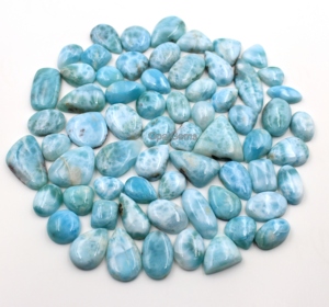 Lote de cabujones de larimar natural, gemas sueltas lisas, formas variadas, larimar de calidad A, cabujón de larimar 100% natural. - Product Image 3