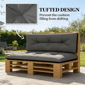 Cuscino di Ricambio Nero per Sedia da Giardino, Solo per Patio e Terrazza - Product Image 3