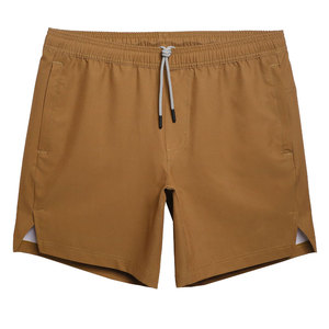 Adult Size Pakistan Manufacture Men Solid Casual Mid Gym Shorts Elastic Waist Drawstring Sportswear Comfortable Summer - Product Image 1