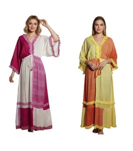 Vestido Largo de Tela Rayón Lurex para Mujer, Precio al por Mayor desde India, GC-AP-1643, Talla Única - Product Image 1