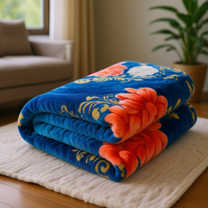 Manta de Lujo de 3 KG, Doble, Suave y Cálida para Invierno, de Poliéster con Patrón Floral, Antipilling, para Uso en el Hogar o Hotel - Product Image 2