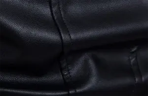 เสื้อแจ็คเก็ตหนังสีดำสำหรับผู้ชาย วัสดุคุณภาพสูง - ราคาขายส่ง เสื้อแจ็คเก็ตหนังแท้ - Product Image 5