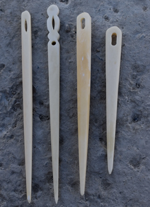Aiguilles élégantes et polies en os et corne de buffle naturel, écologiques, pour la confection de vêtements et d'accessoires - Product Image 4