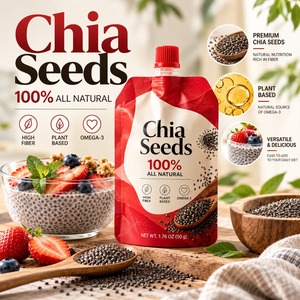 Complément alimentaire de fibres naturelles 100% naturelles en sachet souple de 50g, marque privée OEM ODM personnalisée aux graines de chia - Product Image 2