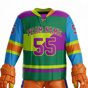 Fábrica de Uniformes de Hockey sobre Hielo Personalizados OEM |   Camisetas de Hockey Transpirables de Malla |   Ropa Deportiva con Impresión Digital, Logotipo y Número Personalizados, Color Personalizado - Product Image 3