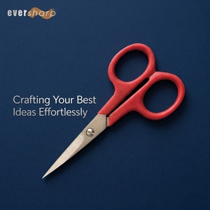 Taiwan Stainless Steel DIY Scissors Sewing Embroidery Stock Shears 6" Smooth <b>Edge</b> Nylon Handle OEM for Tailor Use - Product Image 3