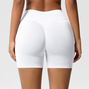 Shorts de compression taille haute pour femme, couleur taupe unie, avec ceinture élastique sportive, coupe ajustée, style Bermuda - Product Image 4