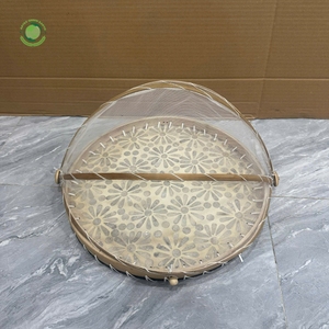 Exquisite mother-of-pearl inlaid food <b>cover</b> Kitchenware and <b>table</b> decoration Wholesale eco-friendly Made in Viet Nam - Product Image 2