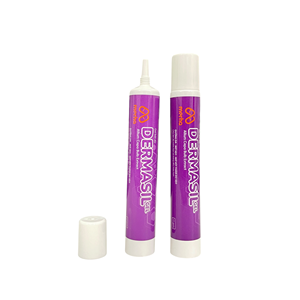 New Designs PE <b>Plastic</b> <b>Tube</b> D19 with Long Pointed Tip and One Layer Screw Cap Color Customizable Packaging Skincare Cream - Product Image 1