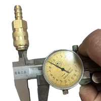 Raccord rapide pneumatique en laiton de type mini européen et prise avec raccord cannelé nickelé, interchangeable avec le type Rectus 21