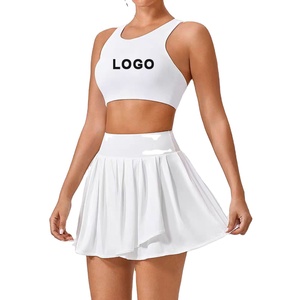 Ensemble de tennis de yoga respirant à séchage rapide personnalisable pour femmes tenue de relaxation en plein air pour adultes et filles décoration à motif - Product Image 4