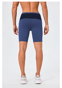 Pantalones Cortos de Compresión de Cintura Alta para Hombre, Color Verde Sólido, Spandex y Poliéster, Secado Rápido, Ajuste Deportivo, con Bolsillos, Cintura Elástica - Product Image 4