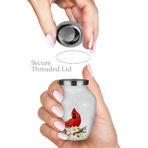 Premium Aluminum <b>Keepsake</b> <b>Memorial</b> Urn Funeral Ash Container Crafted With Artistic Smooth Texture And Elegant Appearance - Product Image 5