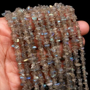 Perles de labradorite naturelle chatoyante en vrac, 4 mm, 5 mm, non taillées, pour la fabrication de bijoux - Product Image 4