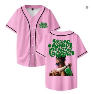 Maillot de baseball/softball vert lime pour homme, col en V, manches courtes, uni, sublimé, 100 % polyester 240g, uniforme d'équipe personnalisé - Product Image 1
