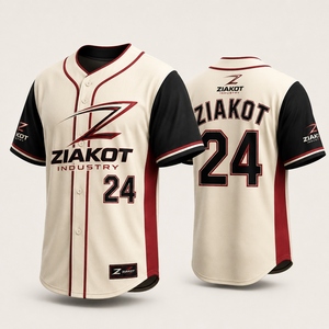 ZIAKOT เสื้อเบสบอลชายแบบระบายอากาศได้ดี สีดำ สีขาว สีแดง 24 ระบายอากาศได้ดี แขนสั้น ทรงปกติ ทุกฤดูกาล ชุดกีฬา - Product Image 6
