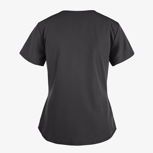 Women Medical Uniforms Woven Quick Dry Breathable Stretch <b>Scrubs</b> Sets Hospital Short Sleeve <b>Tops</b> Customizable High-quality - Product Image 3