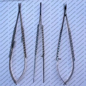 Juego de Instrumentos Oftalmológicos de Microcirugía Castroviejo Premium de 3 Piezas: Portaagujas TC, Micro Tijeras y Pinzas de 18 cm - Product Image 3