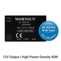 Alimentation électrique Mornsun LD90-23B15R2 15V 5.67A AC/DC, alimentation réglable, alimentation 36V, 80-305VAC, isolation 4200VAC