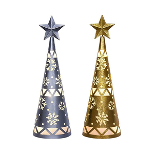Árbol de Navidad Metálico Moderno para Mesa, Decoración en Forma de Árbol, Tamaño Pequeño, Duradero para Interiores, Estilo Pino de Aluminio - Product Image 5
