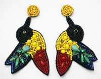 Boucles d'oreilles brodées de perles plaquées or de luxe sur mesure de haute qualité, classiques pour mariages, fêtes, usage quotidien, plaquées rhodium, cadeau